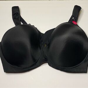 Ashley Stewart Butterfly Underwire Bra Full Coverage 42D Black Lace Trim New